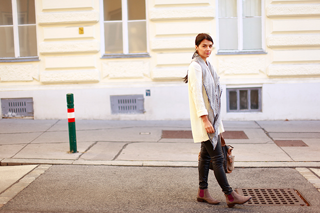 big knit & chelsea boots