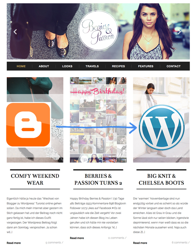 von Blogger zu wordpress